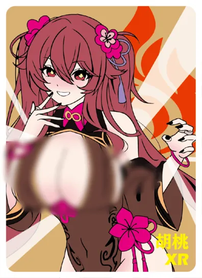 Hu Tao XR waifu card — Genshin Impact