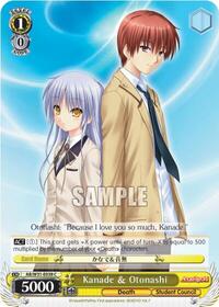 Kanade & Otonashi C waifu card — Weiss Schwarz