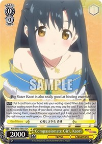 Kaori TrialDeck waifu card — Weiss Schwarz