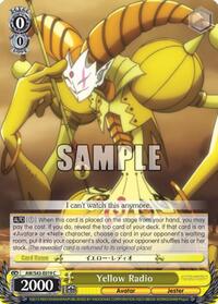 Yellow Radio C waifu card — Weiss Schwarz