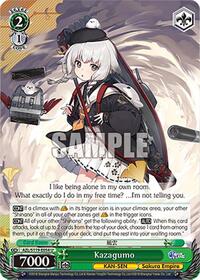 Kazagumo U waifu card — Weiss Schwarz