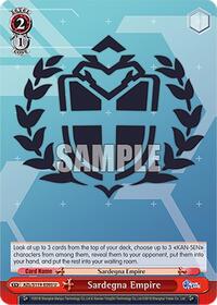 Sardegna Empire U waifu card — Weiss Schwarz