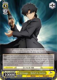 Kiritsugu - Belief in Justice (RRR) RRR waifu card — Weiss Schwarz