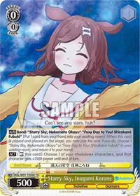 Inugami Korone TrialDeck waifu card — Weiss Schwarz