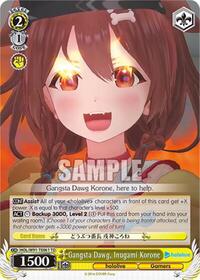 Inugami Korone TrialDeck waifu card — Weiss Schwarz