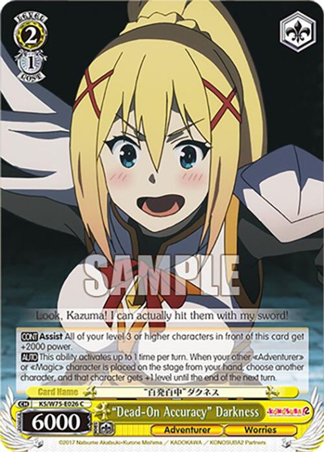 "Dead-On Accuracy" Darkness C waifu card — Weiss Schwarz