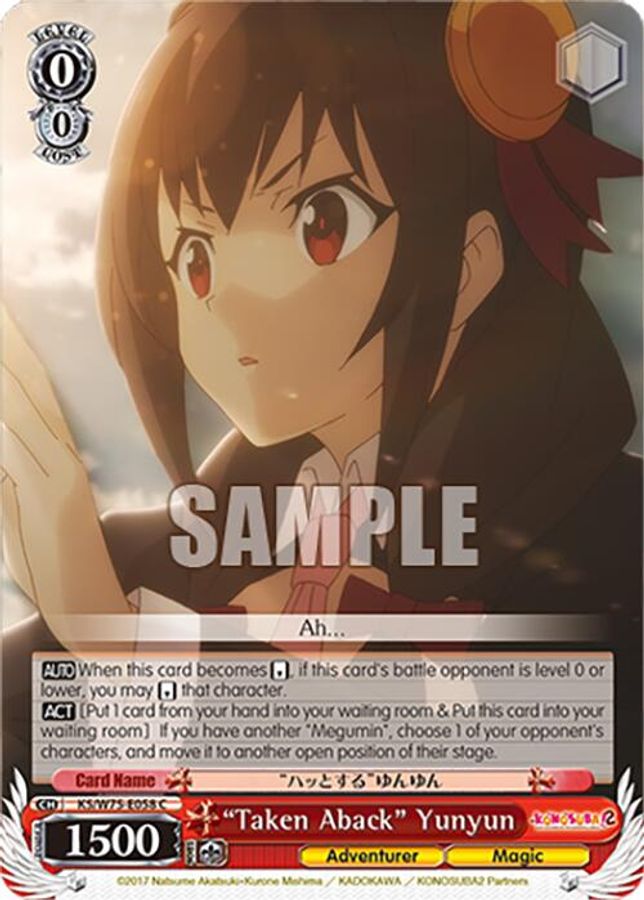 "Taken Aback" Yunyun C waifu card — Weiss Schwarz