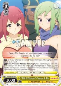 "Third Witness" Clemea & Fio C waifu card — Weiss Schwarz