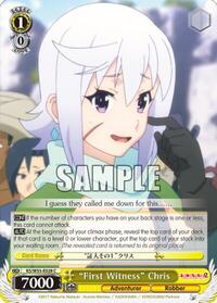 "First Witness" Chris C waifu card — Weiss Schwarz