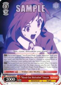 "Maxed-Out Motivation" Yunyun C waifu card — Weiss Schwarz