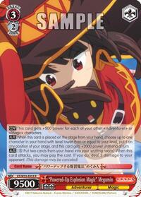 "Powered-Up Explosion Magic" Megumin R waifu card — Weiss Schwarz
