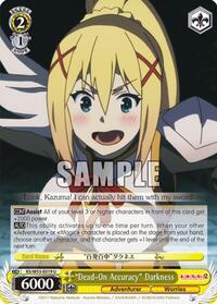 "Dead-On Accuracy" Darkness U waifu card — Weiss Schwarz
