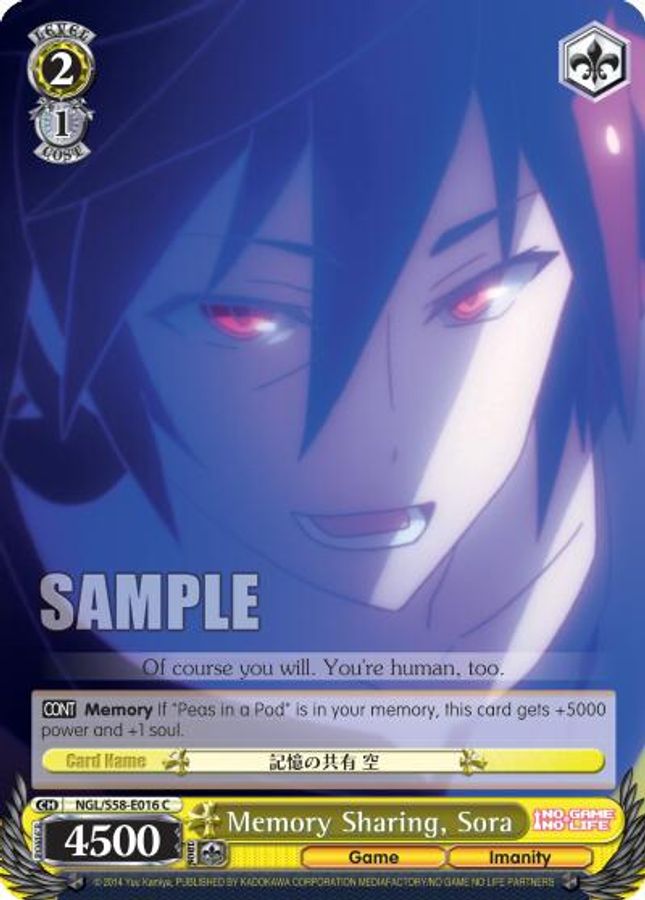 Sora C waifu card — Weiss Schwarz
