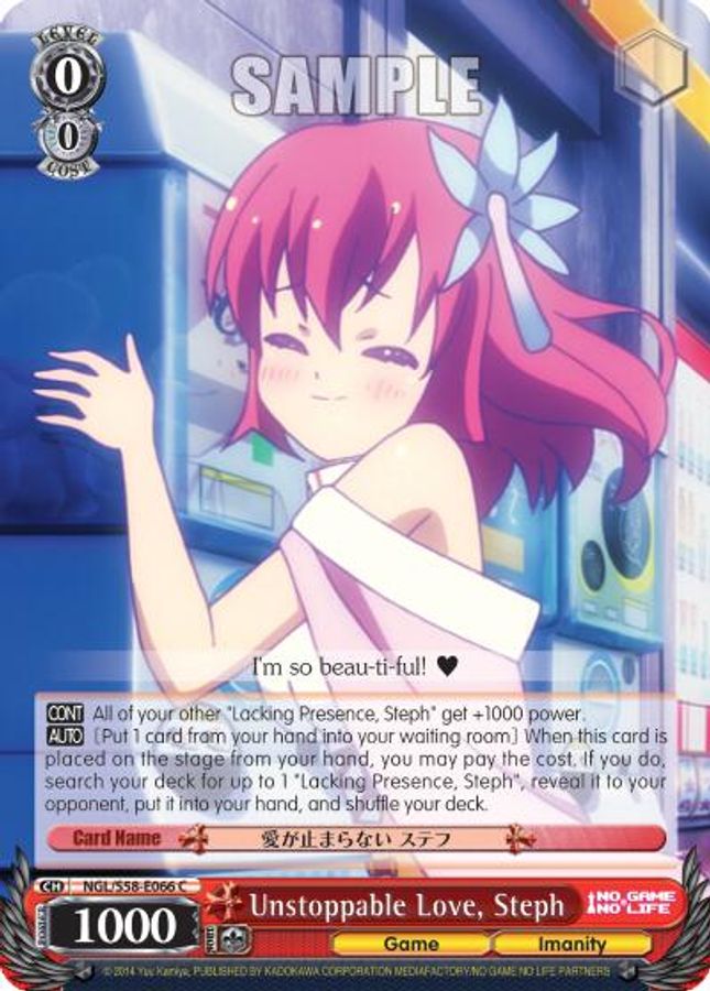 Steph C waifu card — Weiss Schwarz