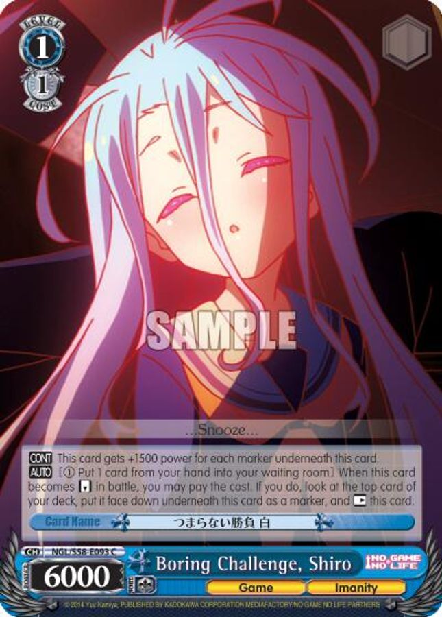 Shiro C waifu card — Weiss Schwarz