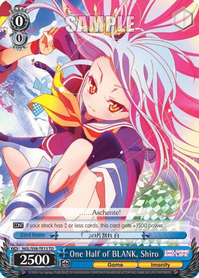 Shiro TrialDeck waifu card — Weiss Schwarz