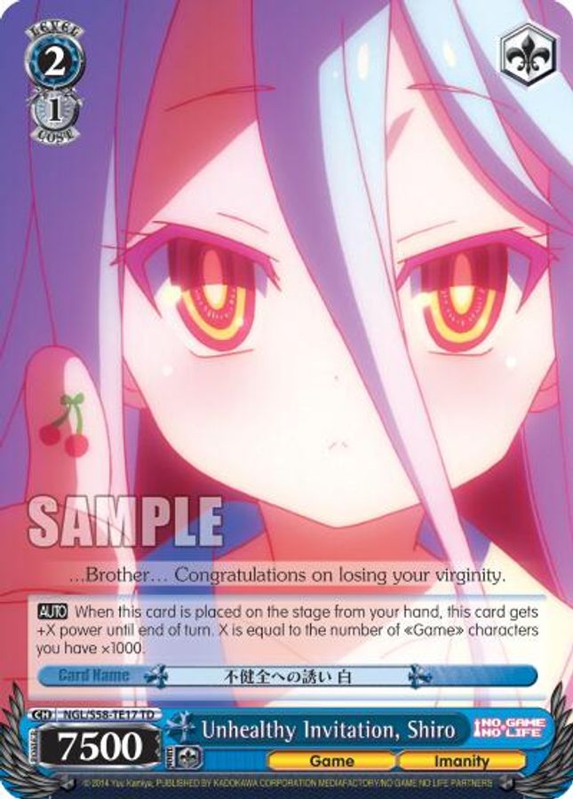Shiro TrialDeck waifu card — Weiss Schwarz