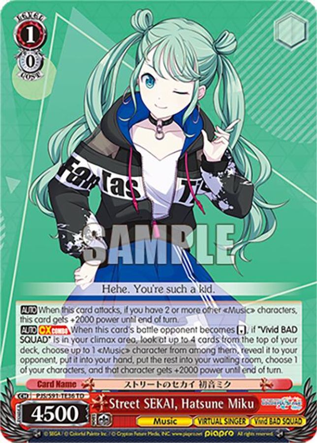 Hatsune Miku TrialDeck waifu card — Weiss Schwarz