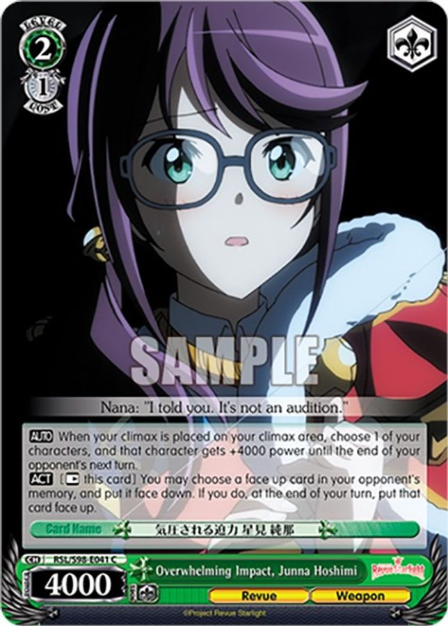 Junna Hoshimi C waifu card — Weiss Schwarz