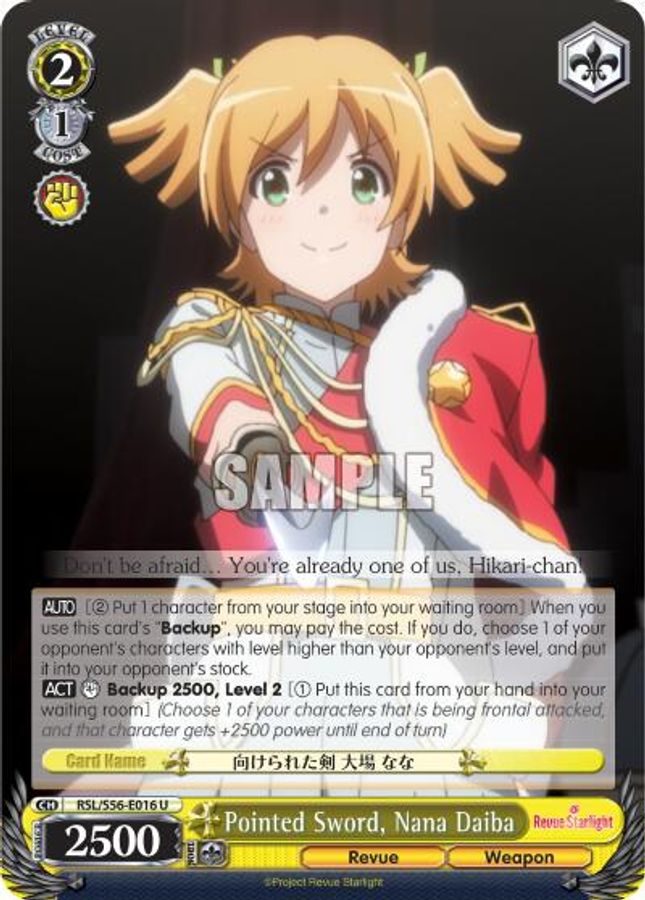 Nana Daiba U waifu card — Weiss Schwarz