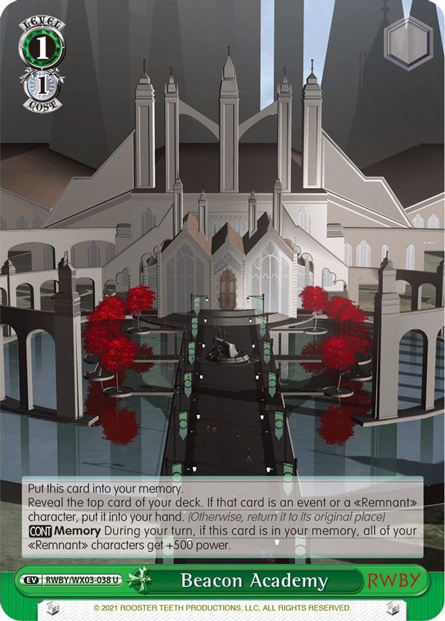 Beacon Academy U waifu card — Weiss Schwarz