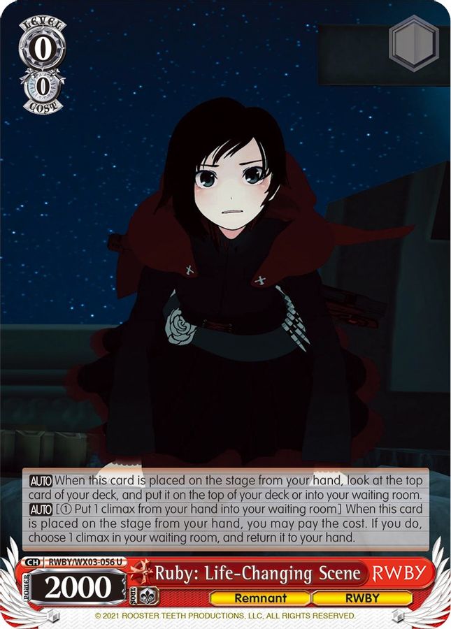 Ruby: Life-Changing Scene U waifu card — Weiss Schwarz