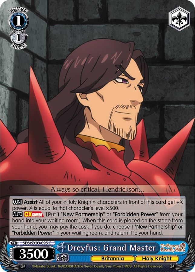Dreyfus: Grand Master C waifu card — Weiss Schwarz