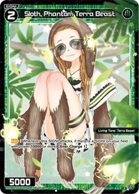 Sloth Phantom Terra Beast Parallel Foil R waifu card — WIXOSS
